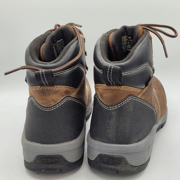 KEEN Utility Men's Evanston 6" Waterproof Work Boots with Carbon Toe Size 10.5EE - Picture 7 of 16